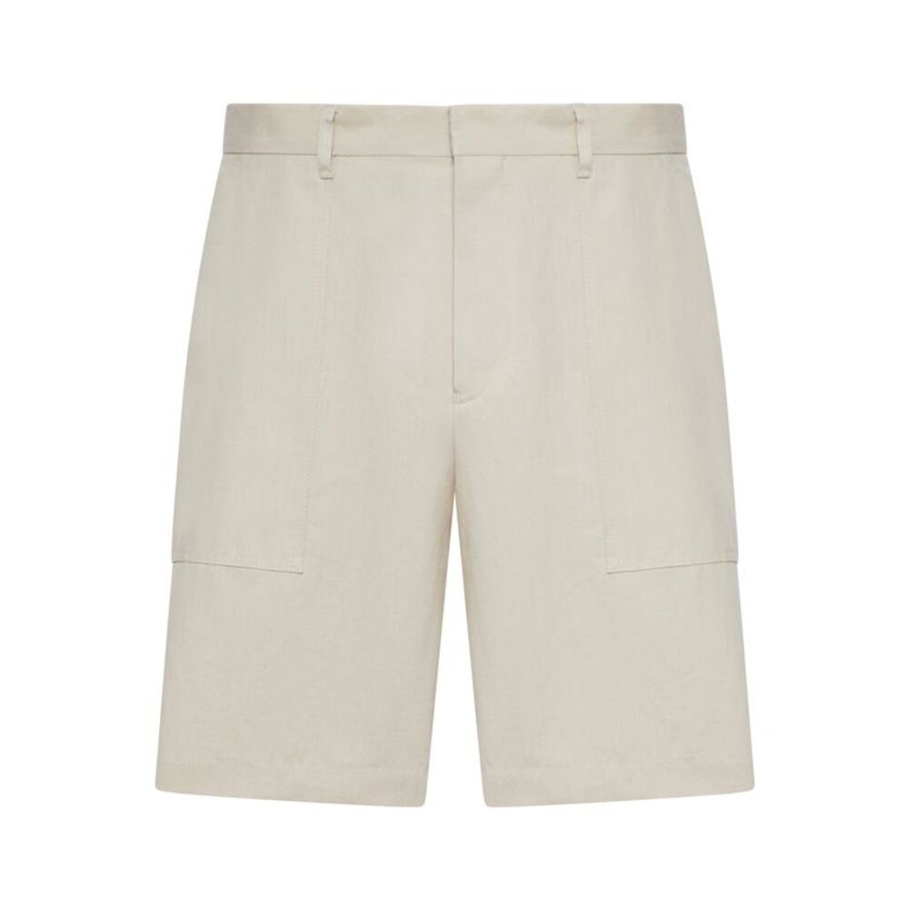 Lardini Men Cotton And Linen Blend Bermuda Shorts
